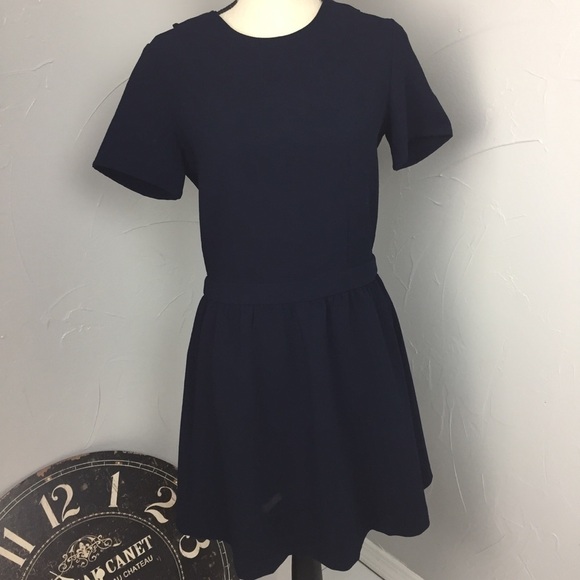 NWT Bizzbee Navy Dress with Ruffle size M - Picture 2 of 7
